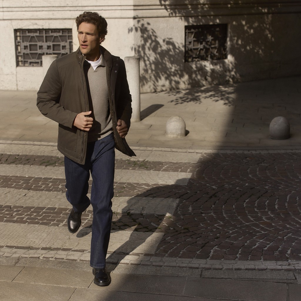 Breathable jacket JACOPO MAN Dark Olive Night - image number 1 | GEOX