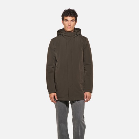 Weatherproof jacket ZACKERTY MAN Dark Olive Night - image number 2 | GEOX