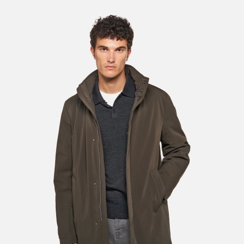 Weatherproof jacket ZACKERTY MAN Dark Olive Night - image number 4 | GEOX