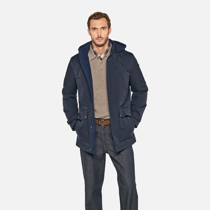 Quilted jacket RENAN MAN Sky captain | GEOX
