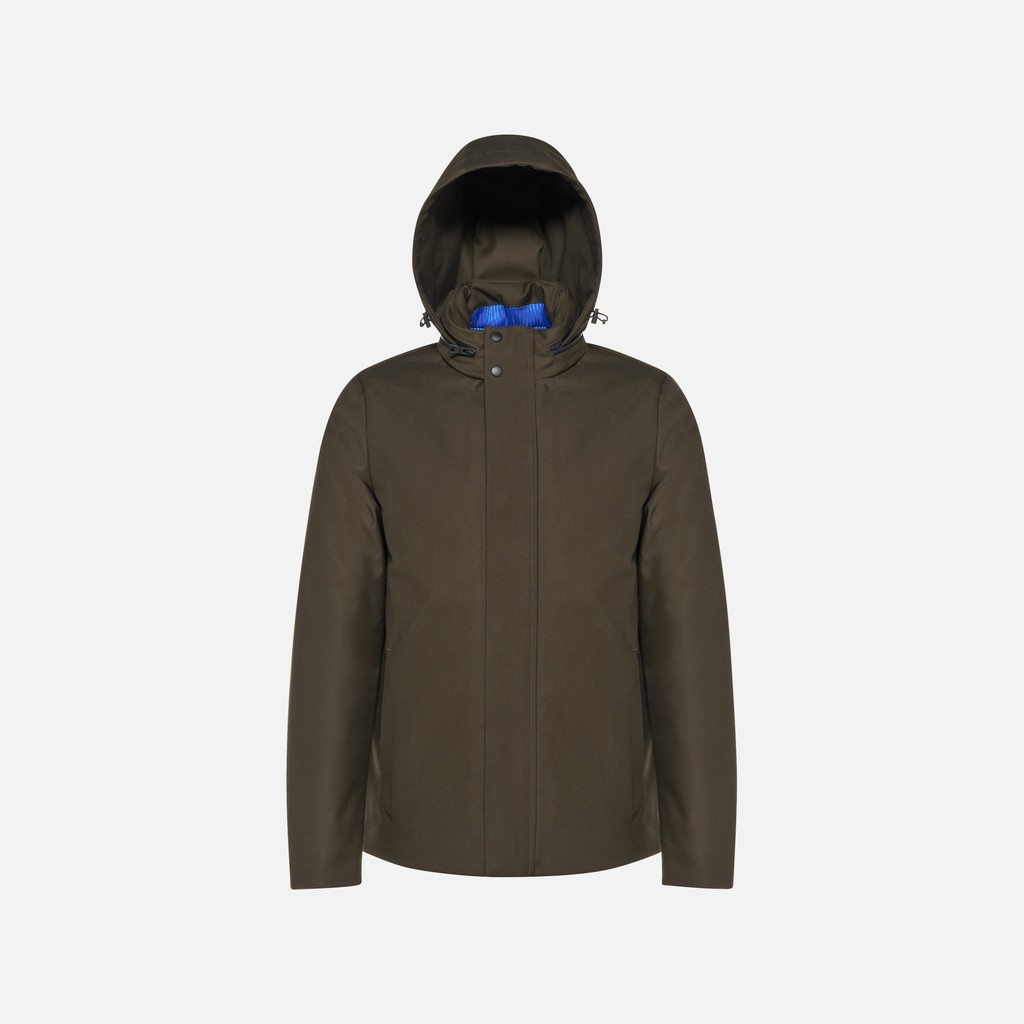 Quilted jacket RECANATI MAN Dark Olive Night - image number 6 | GEOX
