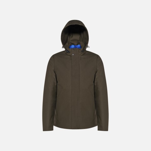 Quilted jacket RECANATI MAN Dark Olive Night - image number 6 | GEOX