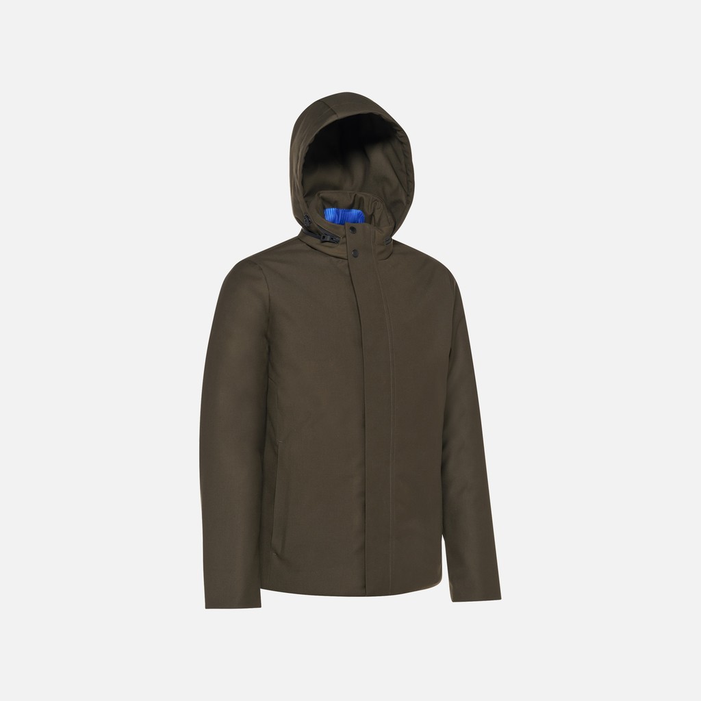 Quilted jacket RECANATI MAN Dark Olive Night - image number 7 | GEOX