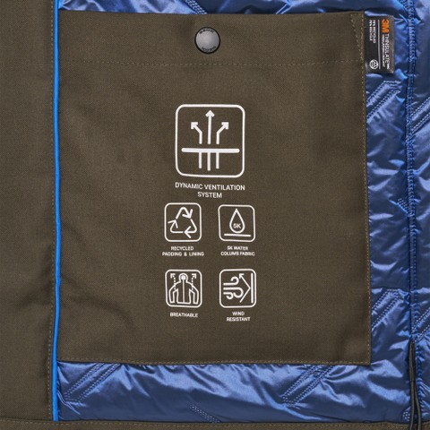 Quilted jacket RECANATI MAN Dark Olive Night - image number 5 | GEOX