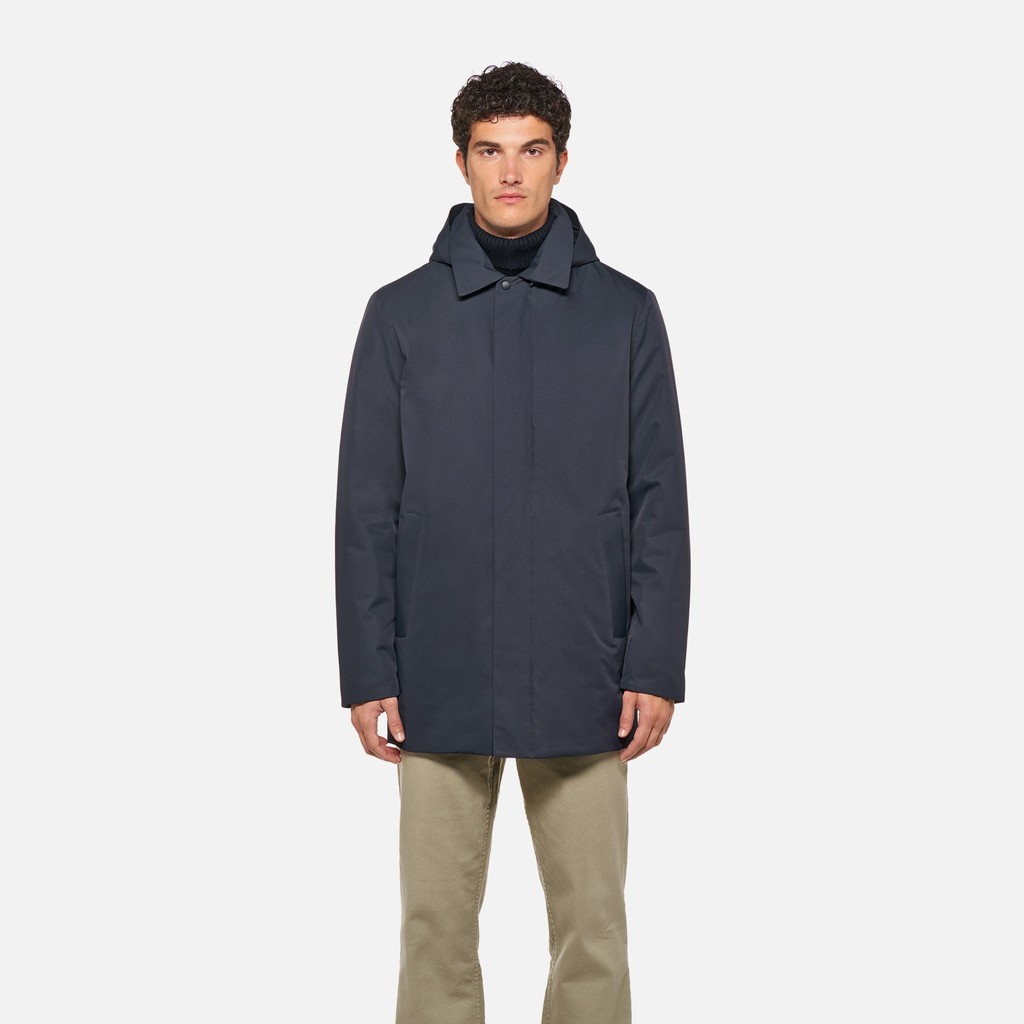 Trench imperm&eacute;able DORAY ABX HOMME Bleu nuit - image number 1 | GEOX