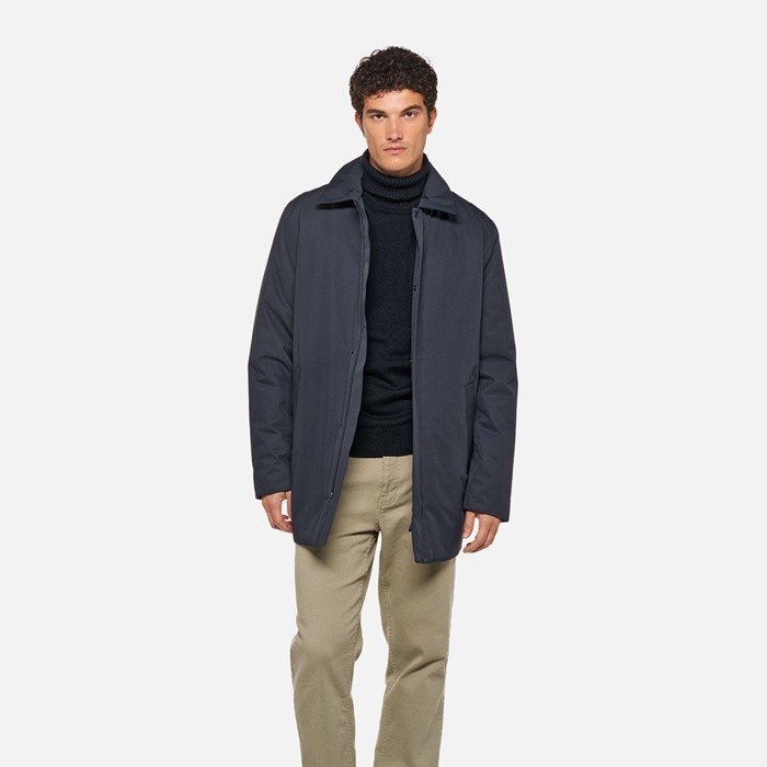 Trench imperm&eacute;able DORAY ABX HOMME Bleu nuit | GEOX