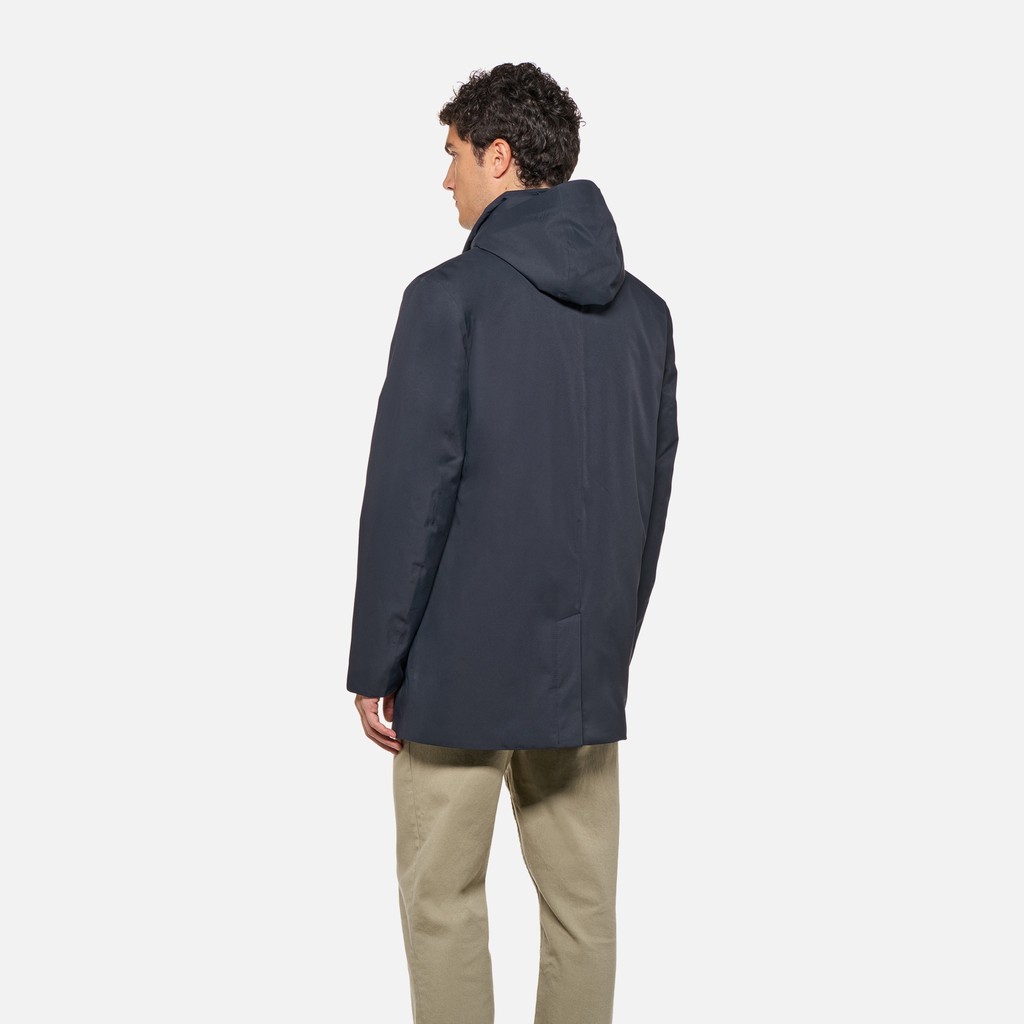 Trench imperm&eacute;able DORAY ABX HOMME Bleu nuit - image number 2 | GEOX