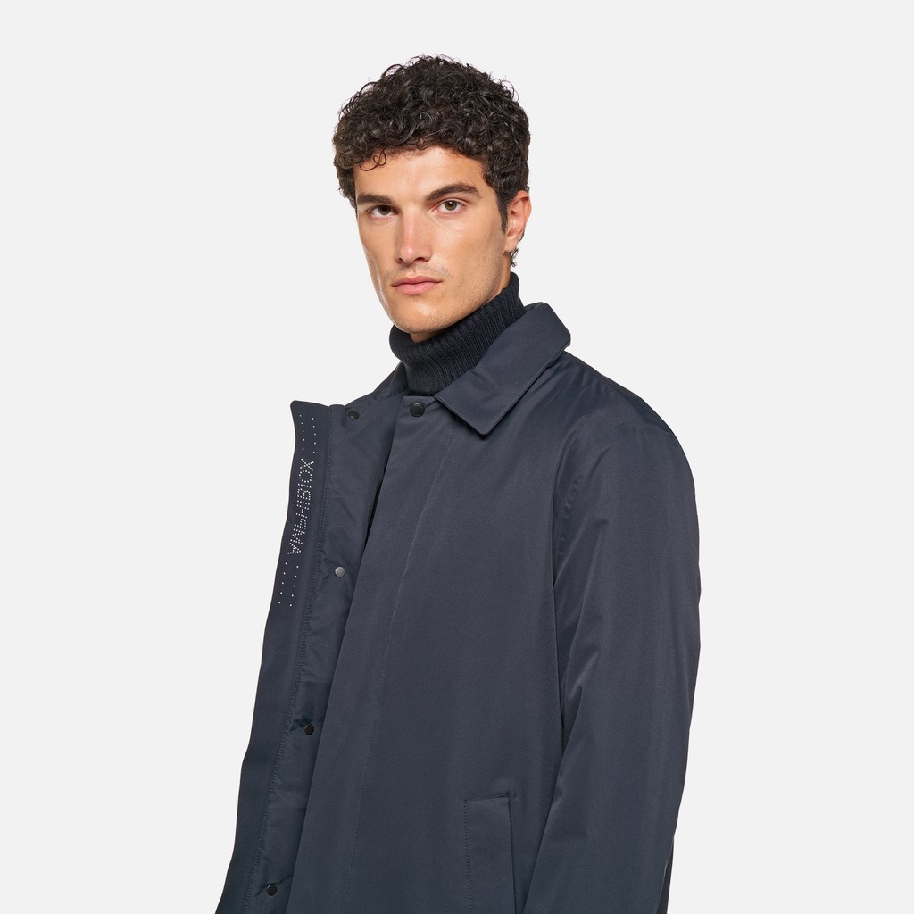 Trench imperm&eacute;able DORAY ABX HOMME Bleu nuit - image number 3 | GEOX