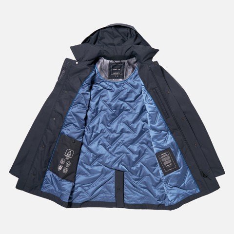 Trench imperm&eacute;able DORAY ABX HOMME Bleu nuit - image number 12 | GEOX