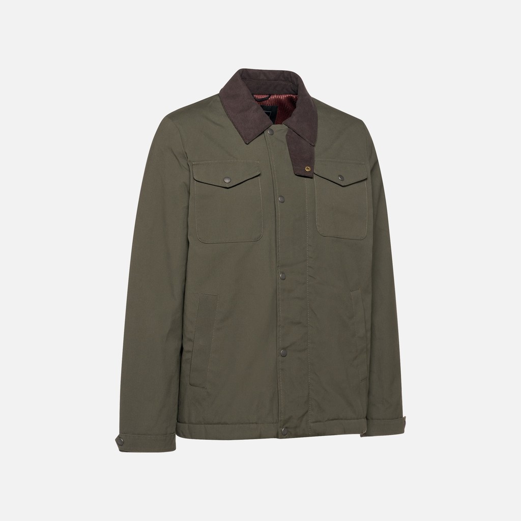 Veste en coton BALTMOORE HOMME Vert fonc&eacute; - image number 7 | GEOX