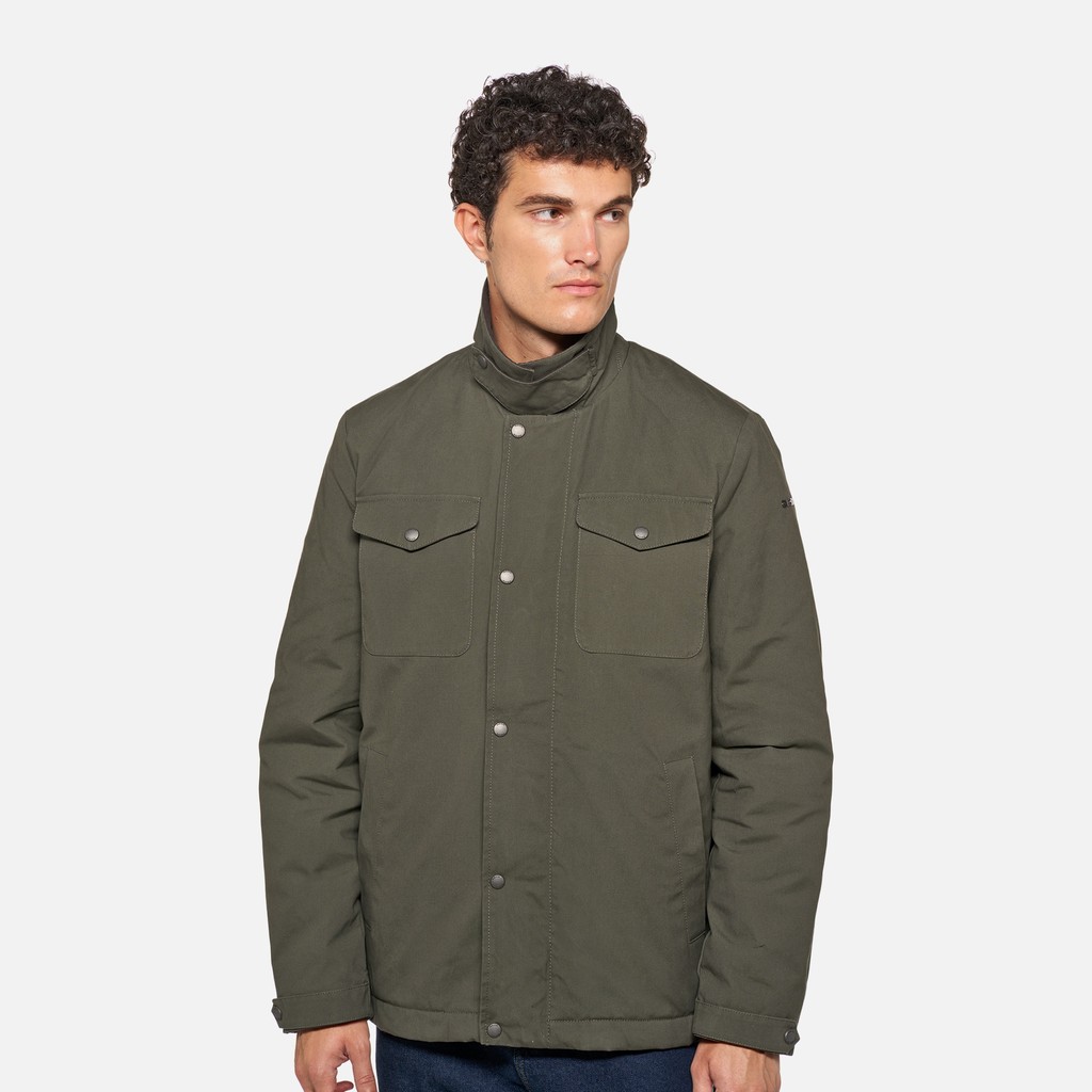 Veste en coton BALTMOORE HOMME Vert fonc&eacute; - image number 4 | GEOX