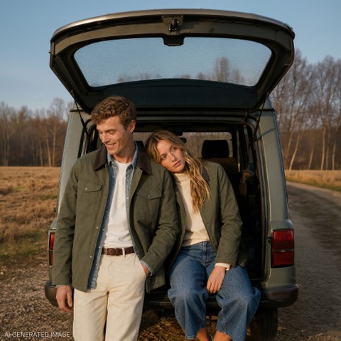 Veste en coton BALTMOORE HOMME Vert fonc&eacute; - image number 1 | GEOX