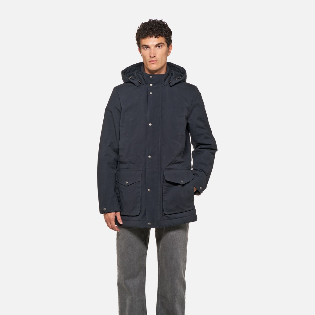 Cotton jacket BALTMOORE MAN Sky captain - image number 1 | GEOX