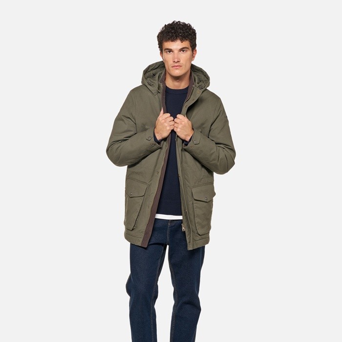 Veste en coton BALTMOORE HOMME Vert fonc&eacute; | GEOX