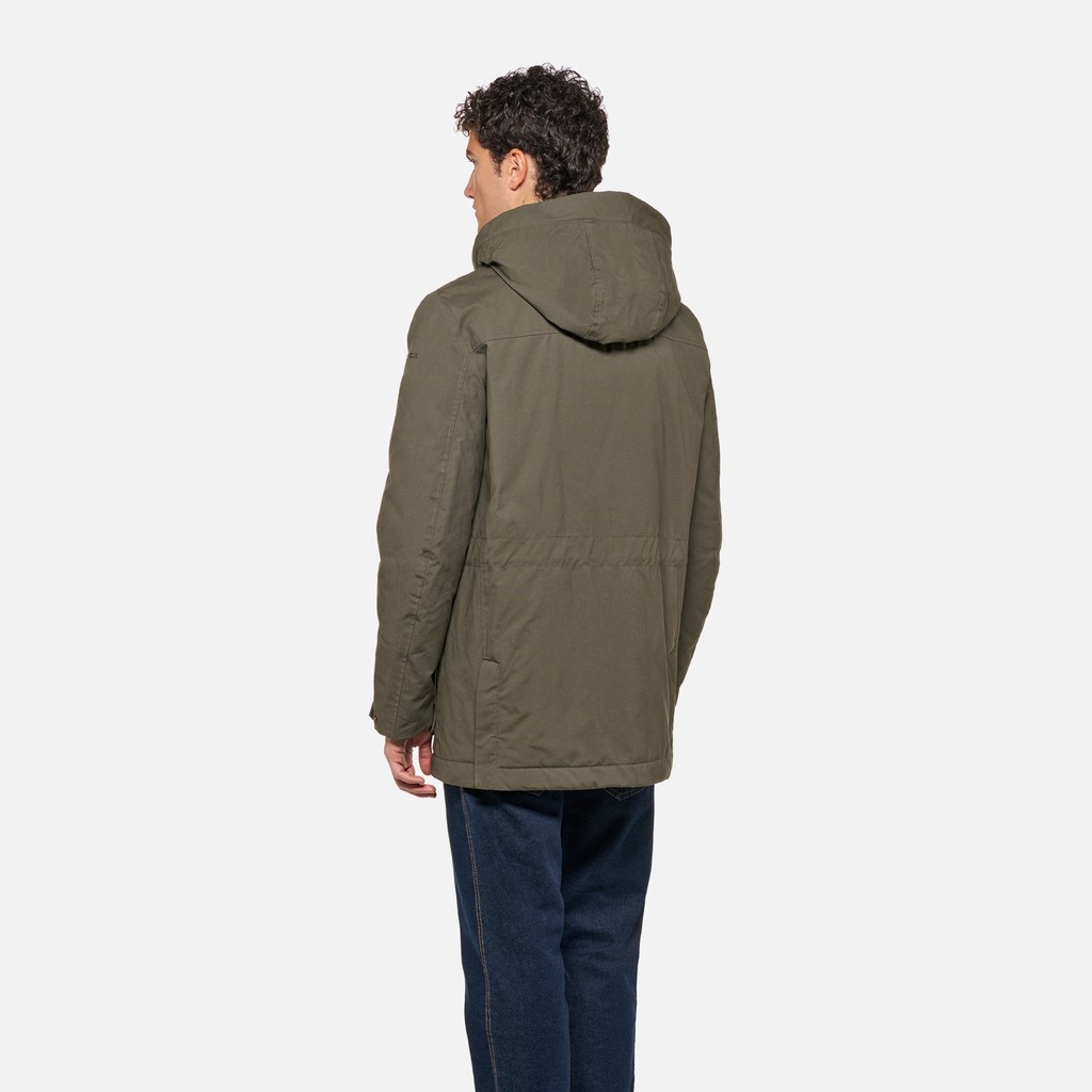 Veste en coton BALTMOORE HOMME Vert fonc&eacute; - image number 3 | GEOX