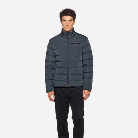 Veste matelass&eacute;e coupe-vent MAGNETE HOMME Bleu nuit - image number 1 | GEOX