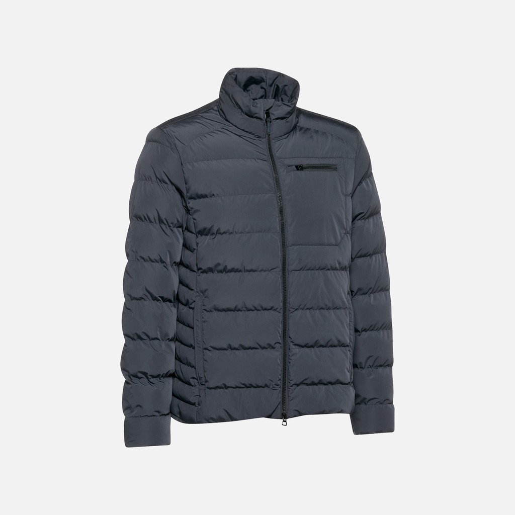 Veste matelass&eacute;e coupe-vent MAGNETE HOMME Bleu nuit - image number 6 | GEOX