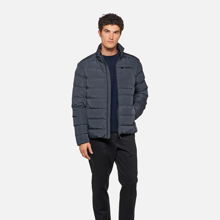 Veste matelass&eacute;e coupe-vent MAGNETE HOMME Bleu nuit | GEOX