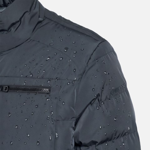 Veste matelass&eacute;e coupe-vent MAGNETE HOMME Bleu nuit - image number 13 | GEOX
