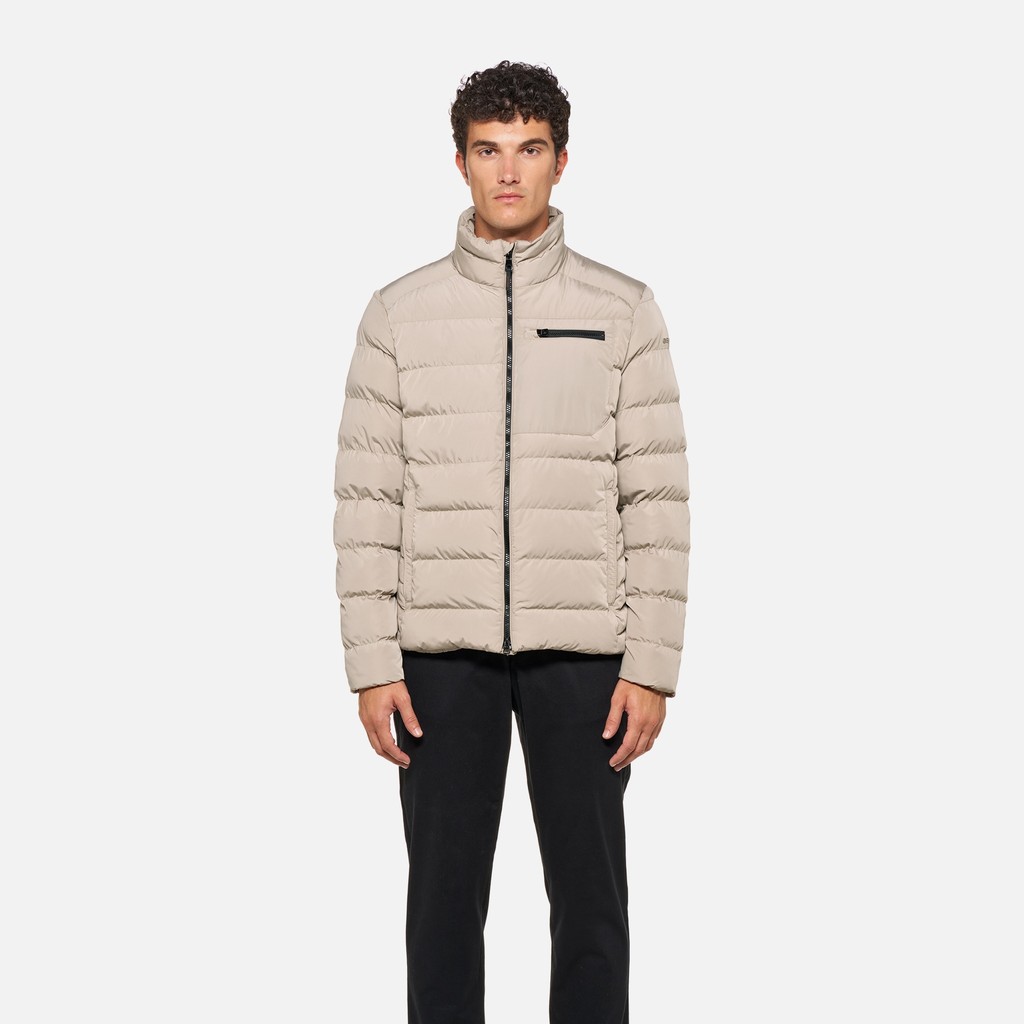 Veste matelass&eacute;e coupe-vent MAGNETE HOMME Gris clair - image number 1 | GEOX