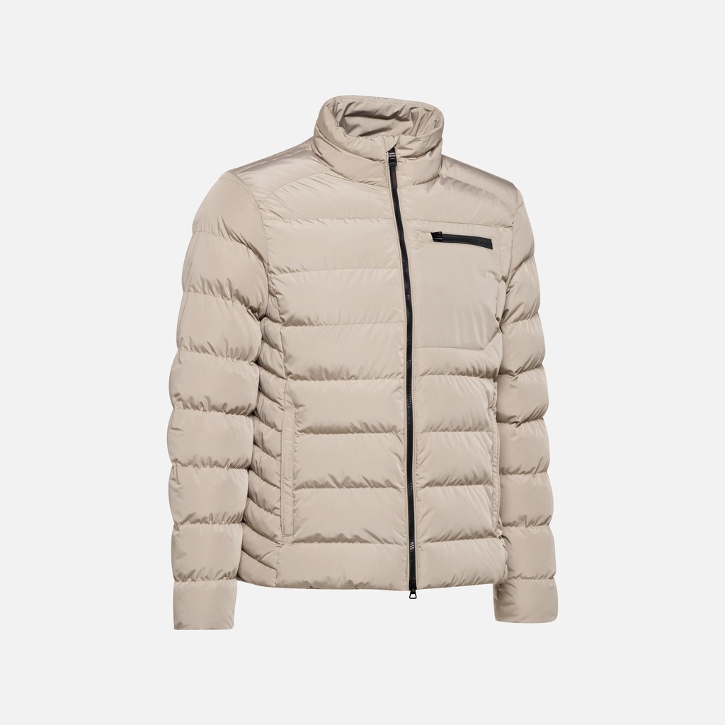 Veste matelass&eacute;e coupe-vent MAGNETE HOMME Gris clair - image number 6 | GEOX