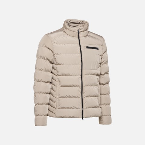 Veste matelass&eacute;e coupe-vent MAGNETE HOMME Gris clair - image number 6 | GEOX