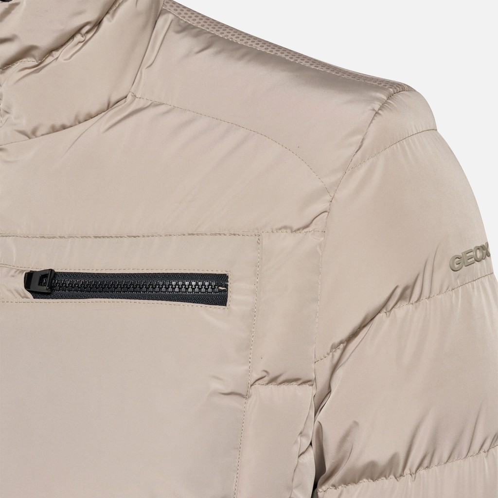 Veste matelass&eacute;e coupe-vent MAGNETE HOMME Gris clair - image number 9 | GEOX