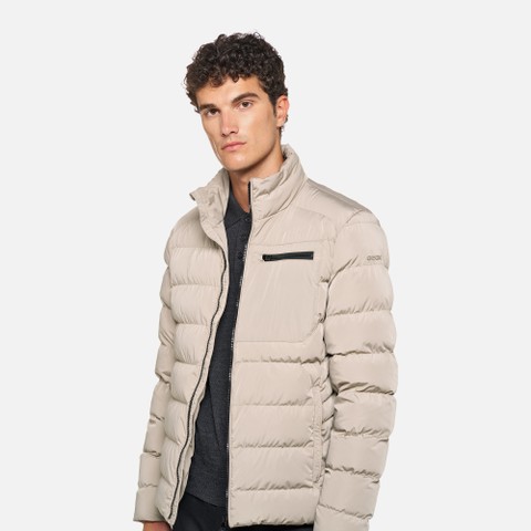 Veste matelass&eacute;e coupe-vent MAGNETE HOMME Gris clair - image number 3 | GEOX