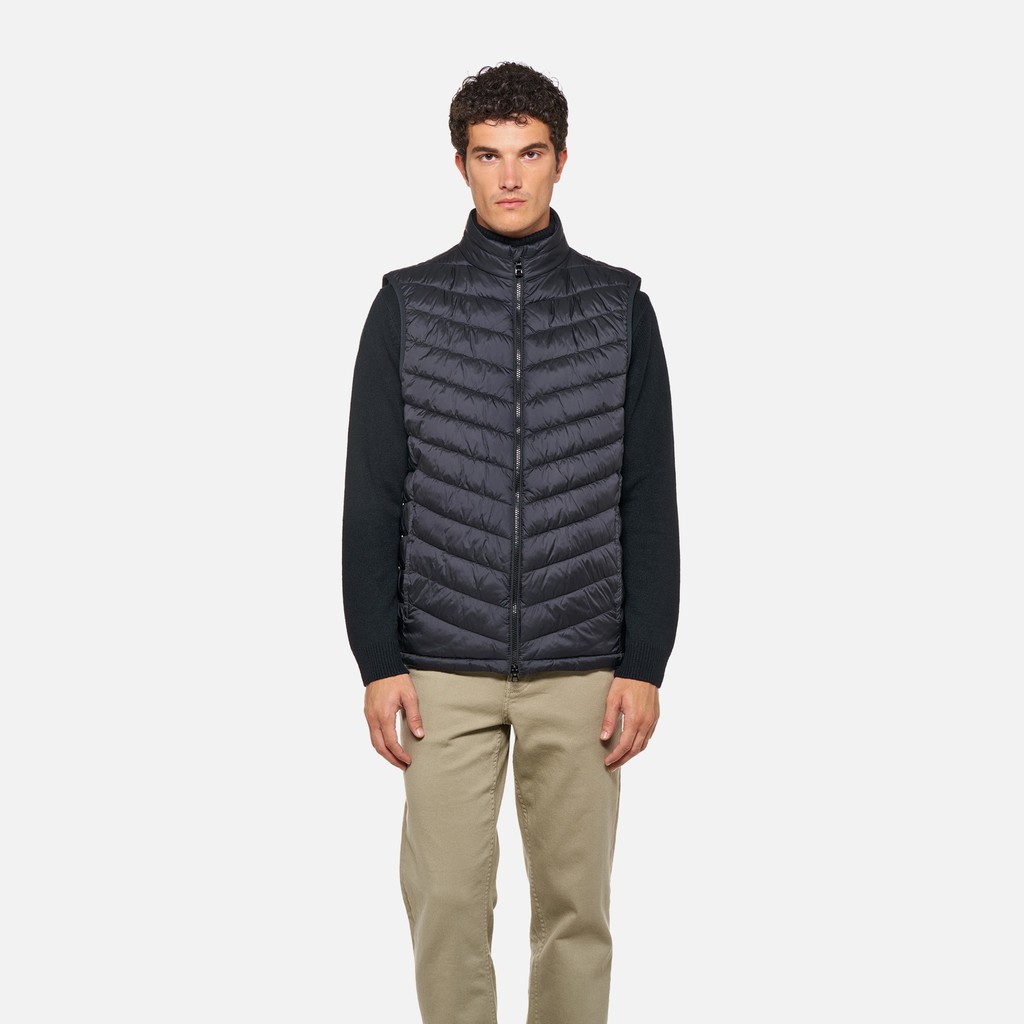 Doudoune sans manches WILMER HOMME Bleu nuit - image number 1 | GEOX