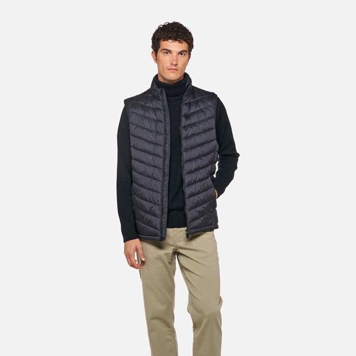 Doudoune sans manches WILMER HOMME Bleu nuit | GEOX