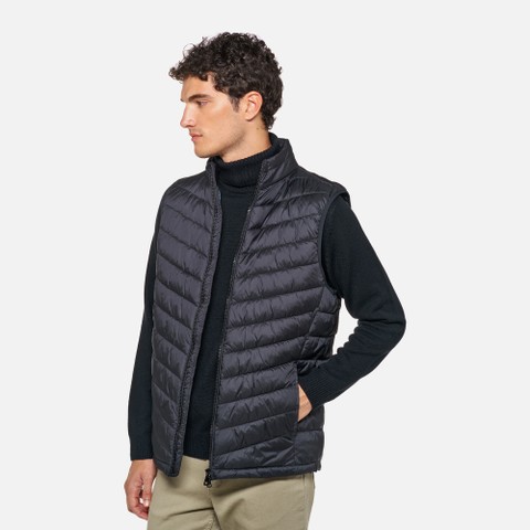 Doudoune sans manches WILMER HOMME Bleu nuit - image number 3 | GEOX
