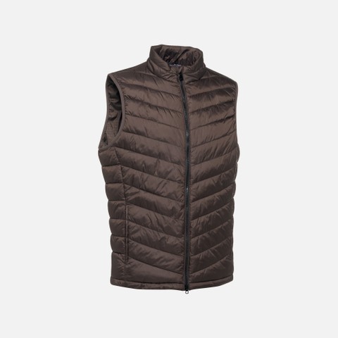 Doudoune sans manches WILMER HOMME Marron fonc&eacute; - image number 6 | GEOX