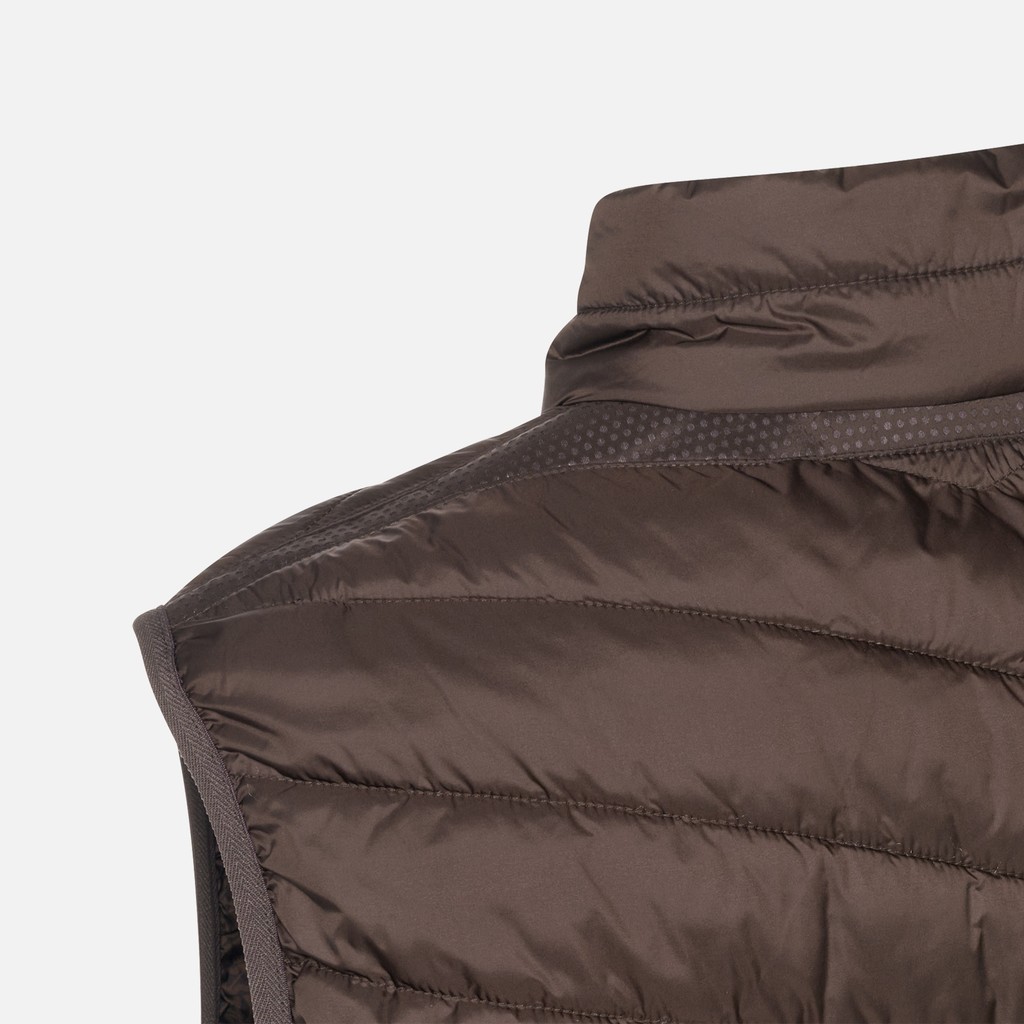 Doudoune sans manches WILMER HOMME Marron fonc&eacute; - image number 8 | GEOX