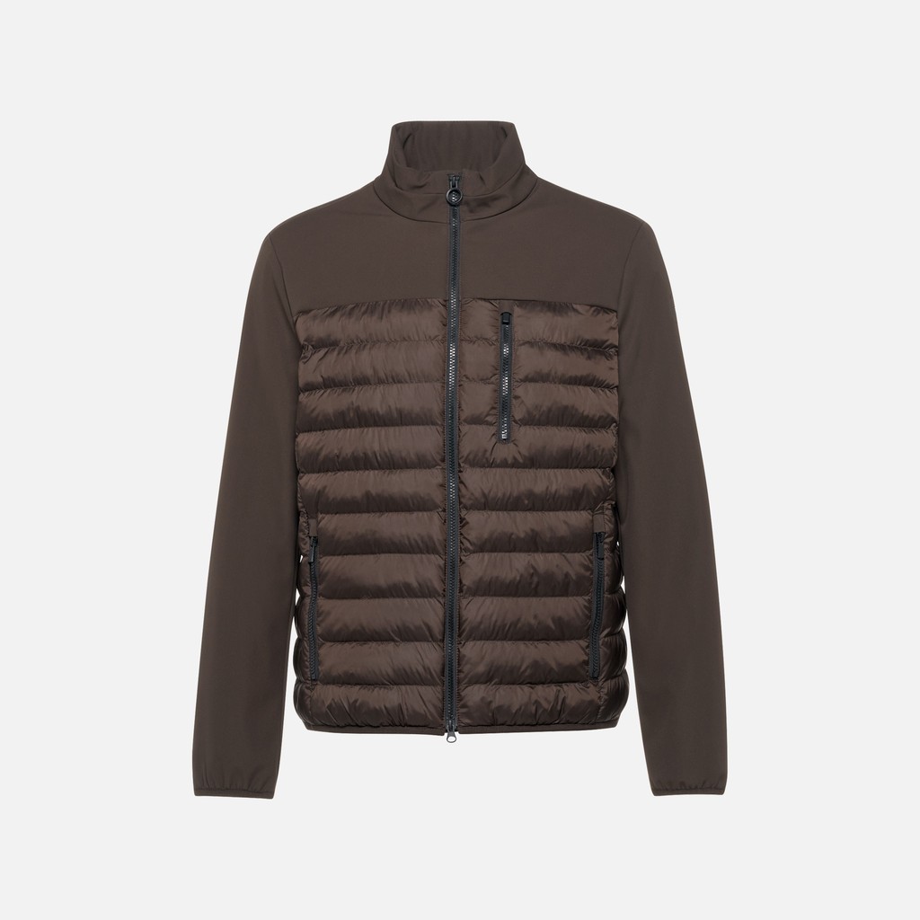 Short down jacket SPHERICA MAN Coffee bean/Coffee bean - image number 5 | GEOX