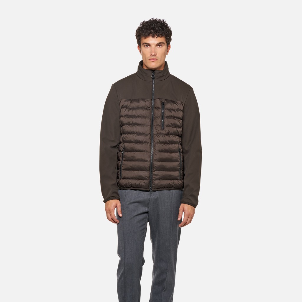 Short down jacket SPHERICA MAN Coffee bean/Coffee bean - image number 1 | GEOX