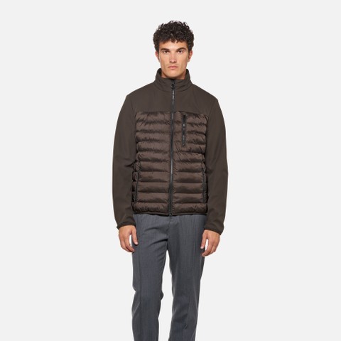 Short down jacket SPHERICA MAN Coffee bean/Coffee bean - image number 1 | GEOX