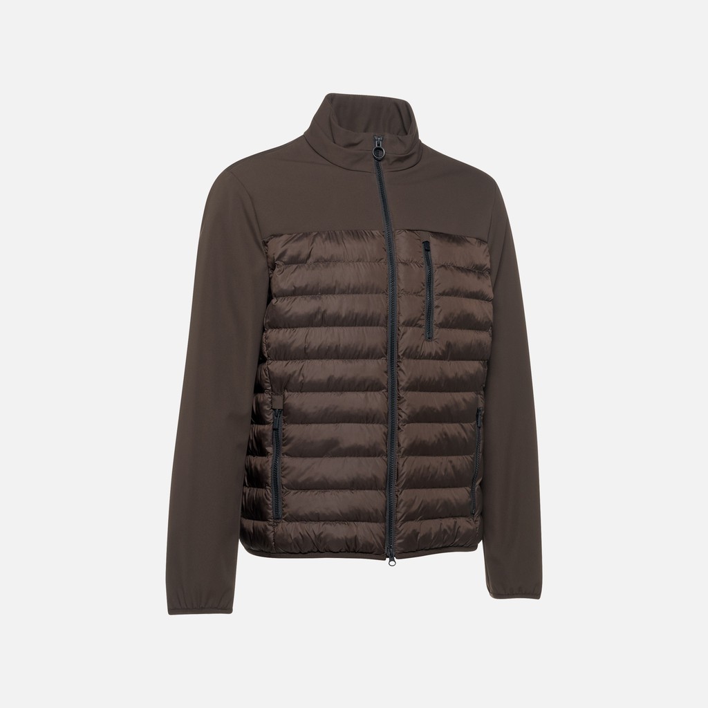 Short down jacket SPHERICA MAN Coffee bean/Coffee bean - image number 6 | GEOX
