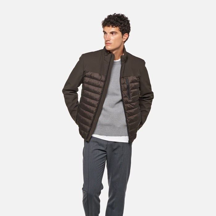 Short down jacket SPHERICA MAN Coffee bean/Coffee bean | GEOX