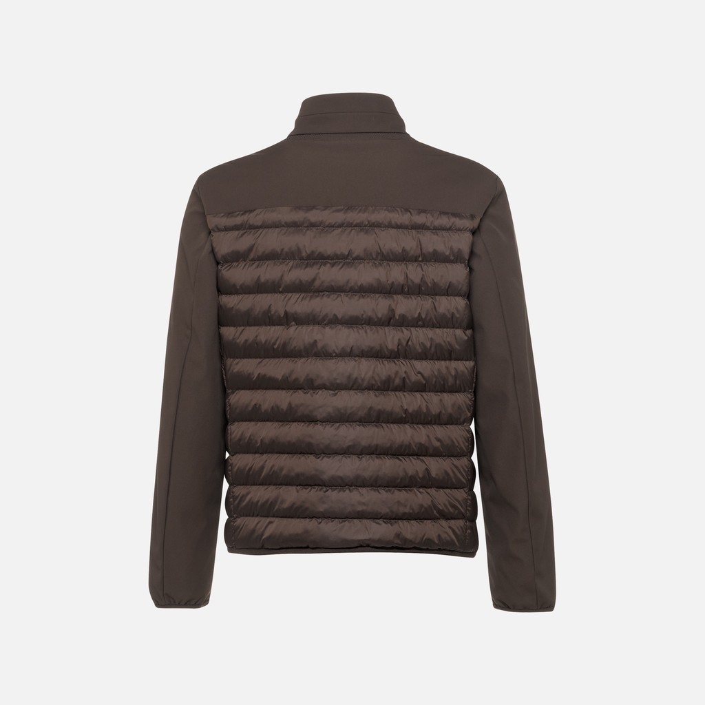 Short down jacket SPHERICA MAN Coffee bean/Coffee bean - image number 7 | GEOX