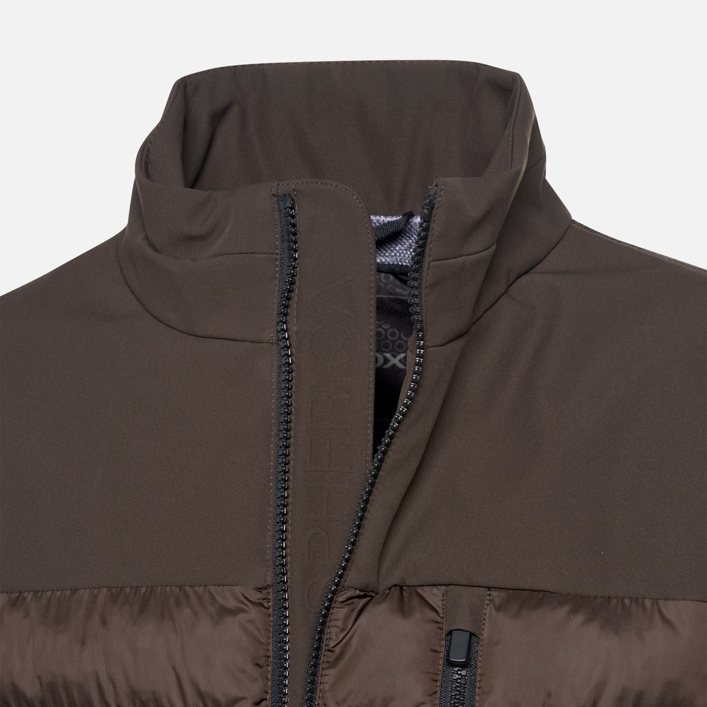 Short down jacket SPHERICA MAN Coffee bean/Coffee bean - image number 4 | GEOX