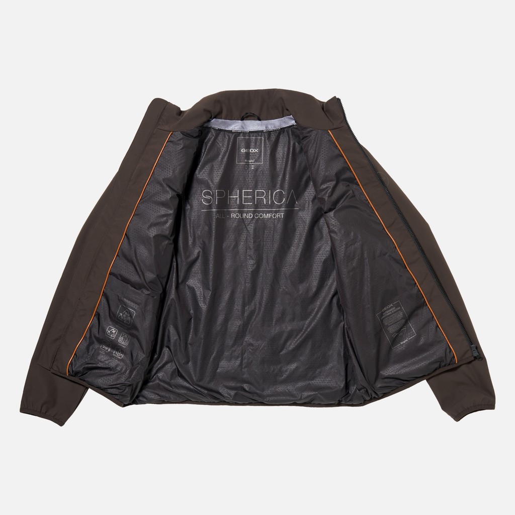 Short down jacket SPHERICA MAN Coffee bean/Coffee bean - image number 10 | GEOX