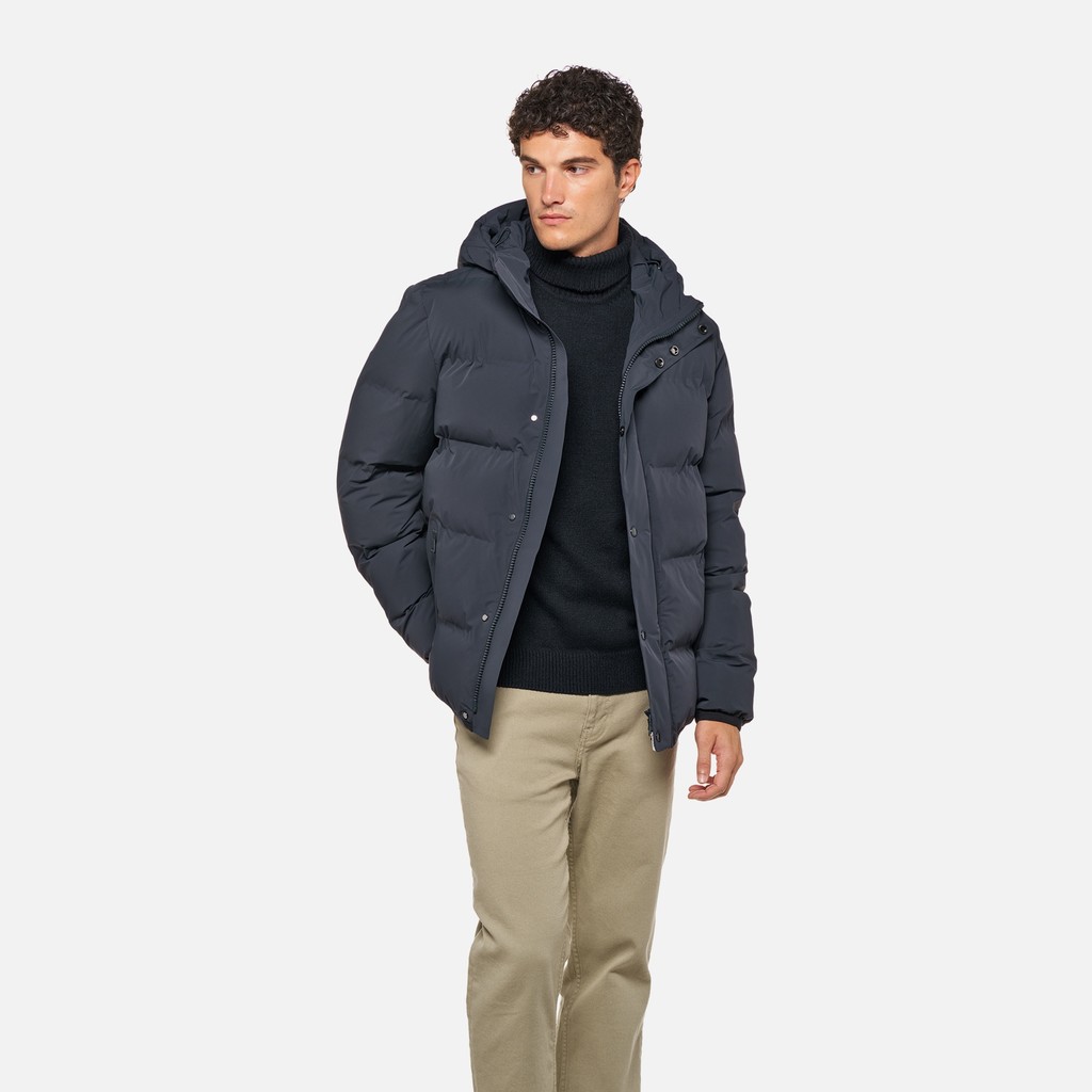 Chaqueta acolchada DUBLIN HOMBRE Azul medianoche - image number 0 | GEOX