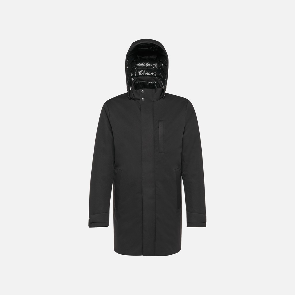 Parka long AERANTIS HOMME Noir - image number 5 | GEOX