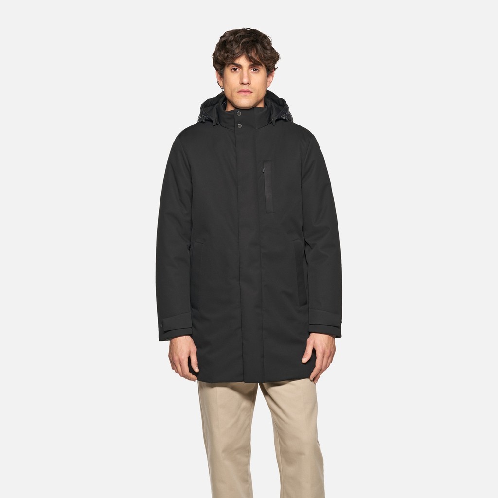 Parka long AERANTIS HOMME Noir - image number 1 | GEOX