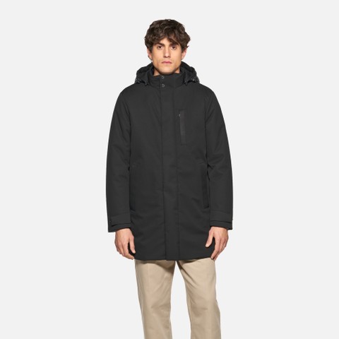 Parka long AERANTIS HOMME Noir - image number 1 | GEOX