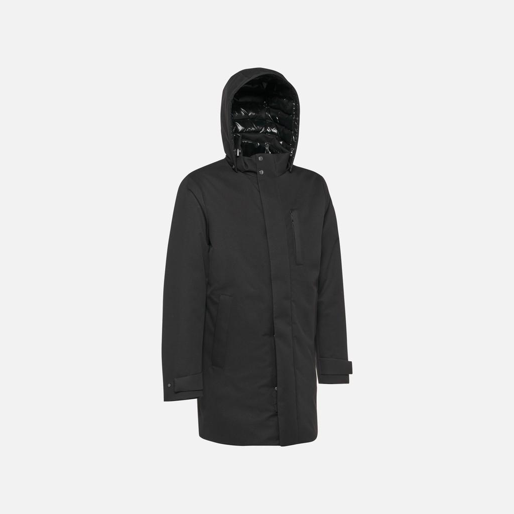 Parka long AERANTIS HOMME Noir - image number 6 | GEOX