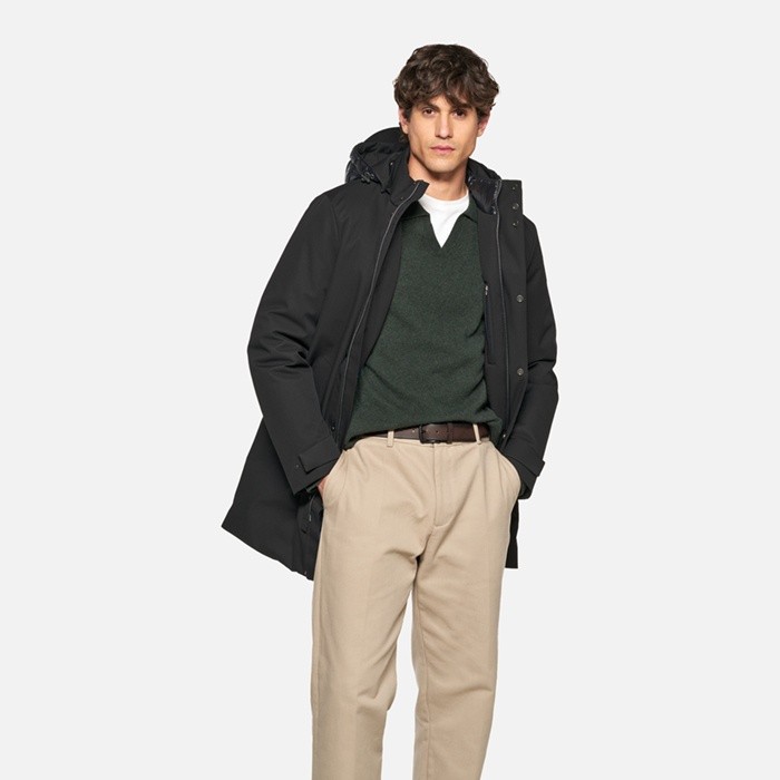 Parka long AERANTIS HOMME Noir | GEOX