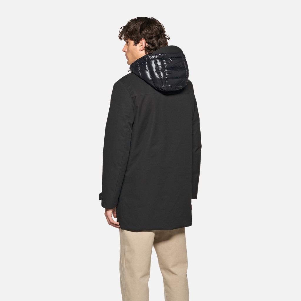 Parka long AERANTIS HOMME Noir - image number 2 | GEOX