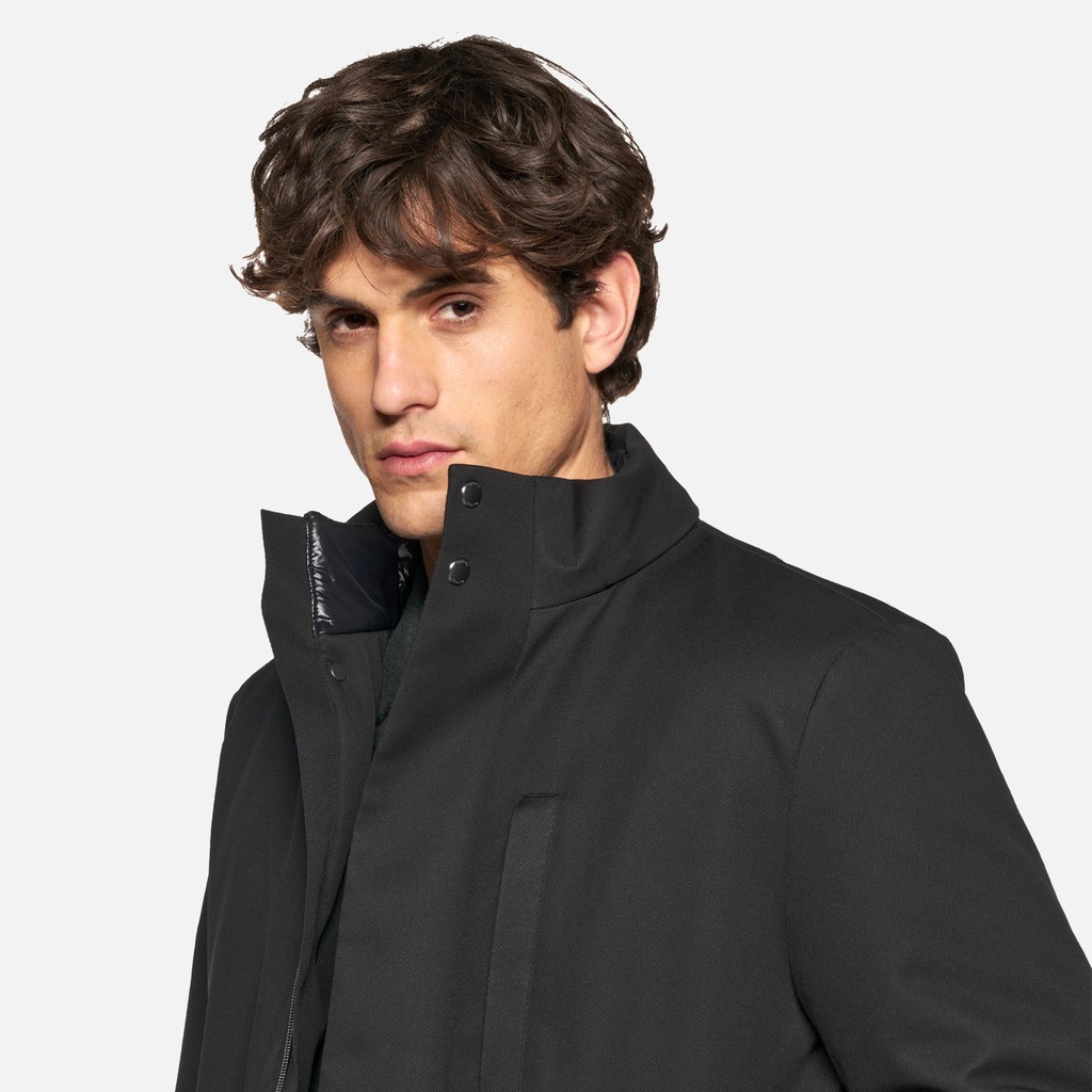 Parka long AERANTIS HOMME Noir - image number 3 | GEOX