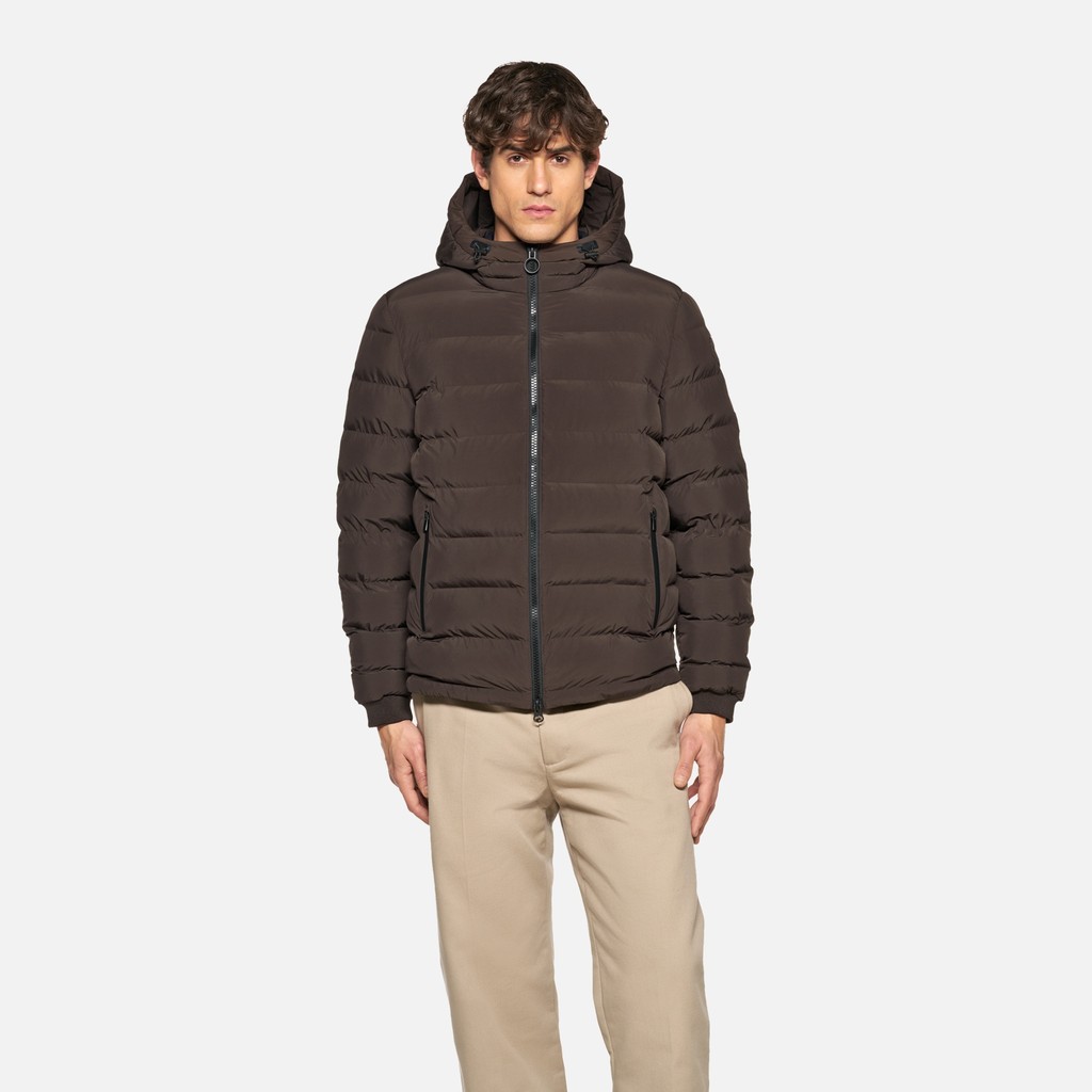 Short down jacket SPHERICA MAN Coffee Bean - image number 1 | GEOX